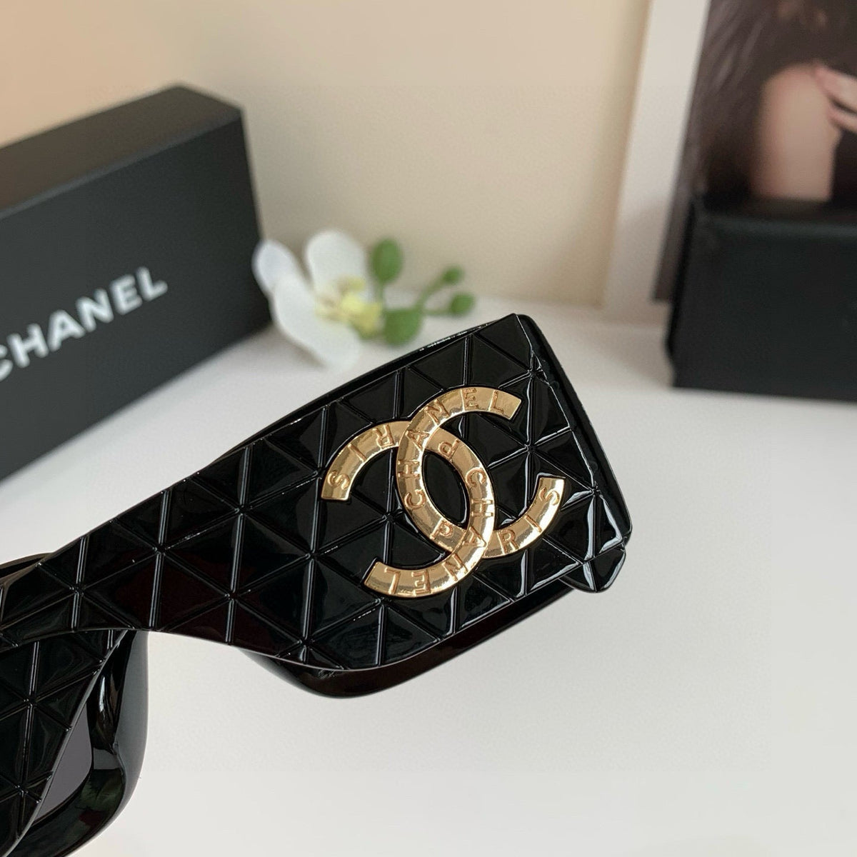 CC Quilted Oversized Sunglasses
